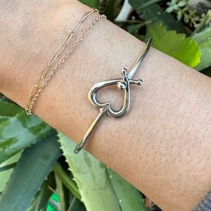 Cute heart sterling bracelet